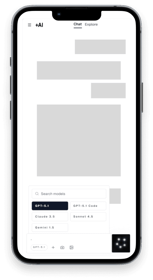 +AI Chat with model selector